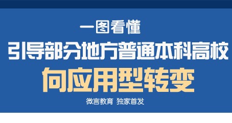 引导部分地方普通本科高校 向应用型转转变